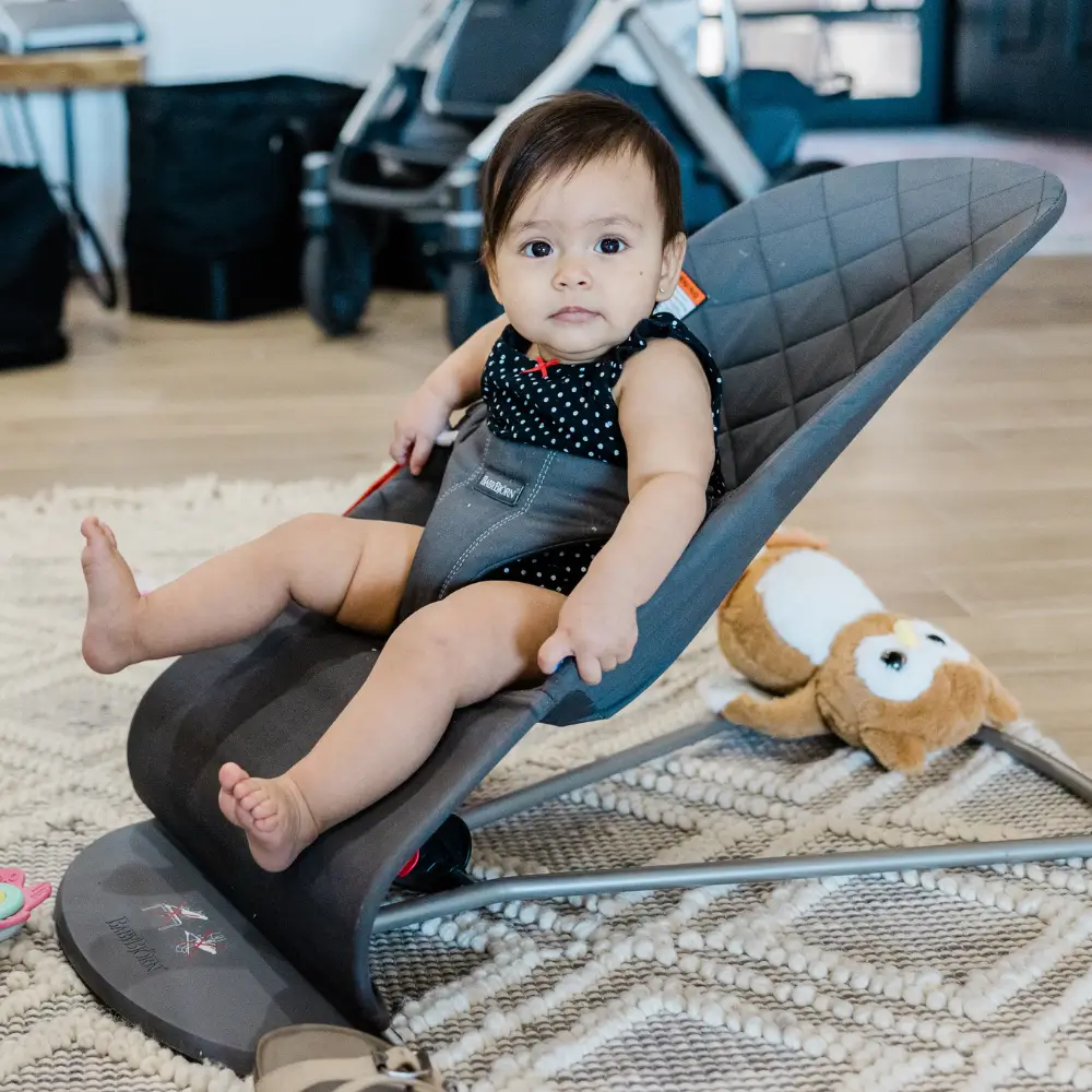 baby in baby bouncer are baby bouncers bad for development?